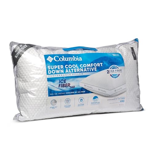 Columbia Ice Fiber Cooling Side Sleeper Pillows 2 Pack - King Variation