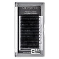 Eyelash Extensions 0.25mm Thickness C Curl 15mm Length For Lash Extensions Volume Individual Semi-Dull Black Eyelashes(0.25,C,15mm)