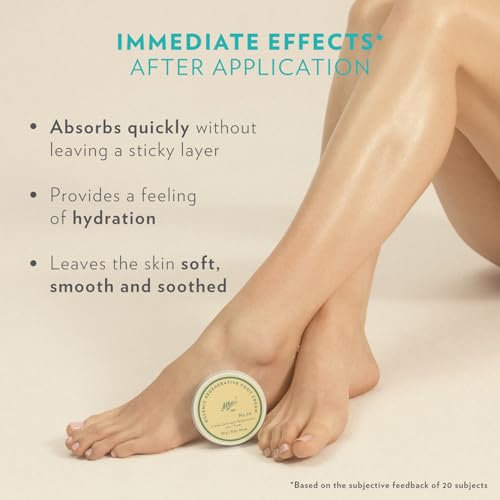 Alba Vegan Foot Cream for Dry Cracked Heels & Feet with Shea Butter - Deep Moisturizer