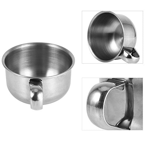 MAVIS LAVEN Stainless Steel Men's Shave Soap Bowl, Metal Shaving Soap Mug Bowl Cup Shaver Men Face Cleaning Soap Bowl