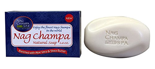 Nag Champa Natural Soap Bars - Pack of 6, 2.6 oz Each, Vegan & Eco-Friendly