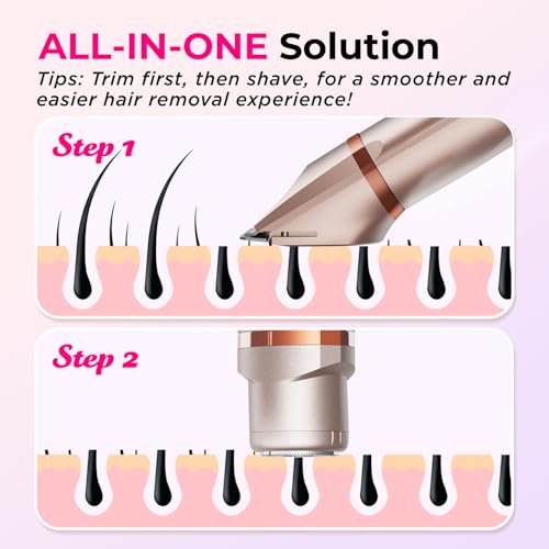 Women’s Bikini Trimmer Electric Razor Waterproof Rechargeable Hair Remover