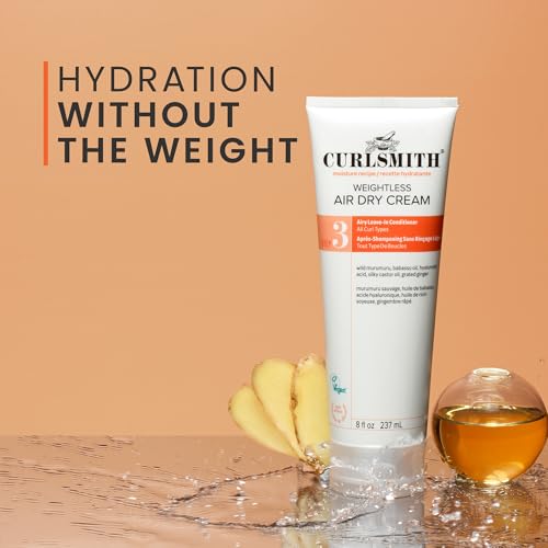 CURLSMITH Weightless Air Dry Cream for Curly Hair 16 oz Leave-In Conditioner