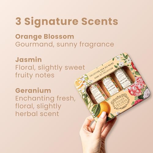 Panier des Sens Hand Cream Gift Set with 3 Scents - Orange Blossom, Jasmine, Geranium