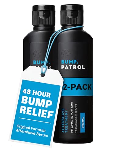 Bump Patrol Aftershave Serum for Razor Bumps & Ingrown Hair - 4 oz Pack of 2