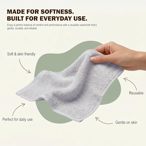 Silver Washcloth Set - 24 Pack 12x12 Inch 100% Cotton Towels - Utopia Towels