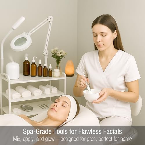 APPEARUS White Silicone Facial Mask Mixing Bowl Set - Professional Spa & Esthetic Tool