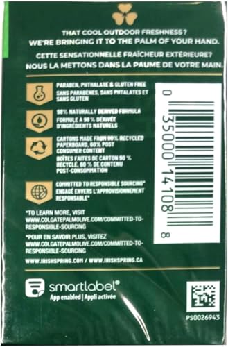 Irish Spring Deodorant Bar Soap Original 3.75 oz Pack of 8