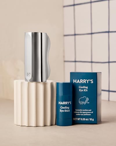 Men's Cooling Eye Kit with Gua Sha Tool & Cooling Eye Sticks - Depuff & Brighten