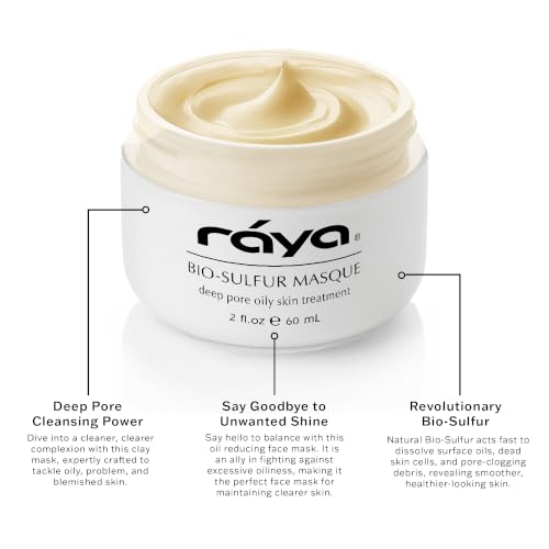 Raya Bio-Sulfur Masque Facial Clay Mask for Oily Skin with Vitamin B - Pore Purifying