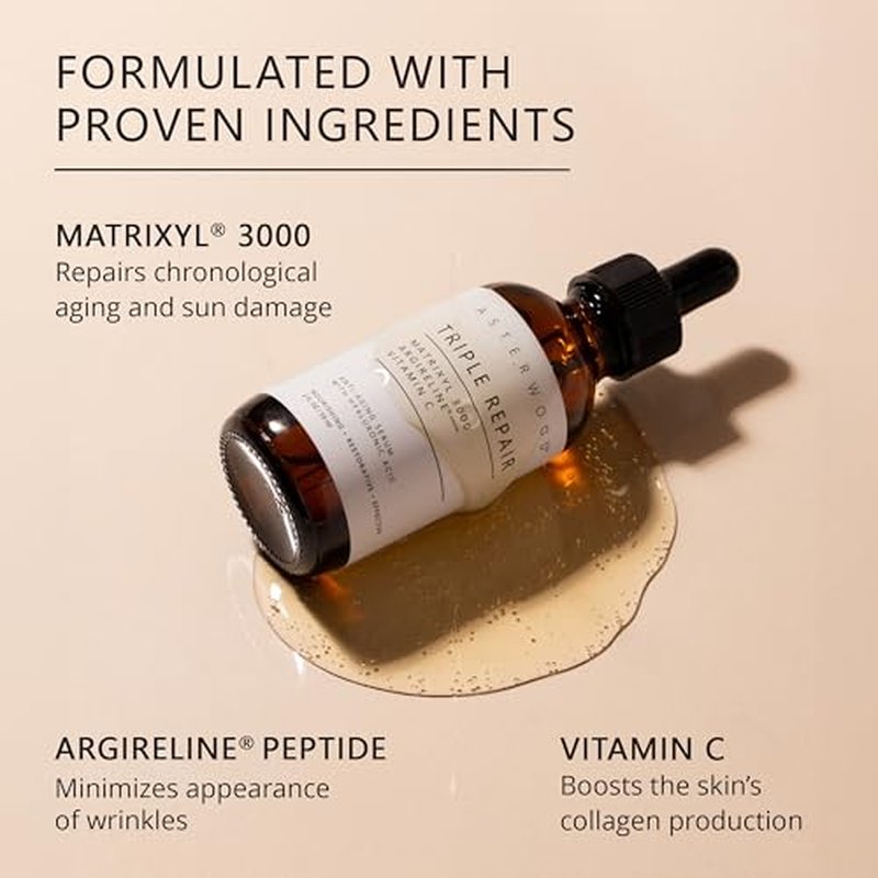 Asterwood Triple Repair Serum (8 oz) + Hyaluronic Acid Eye Serum