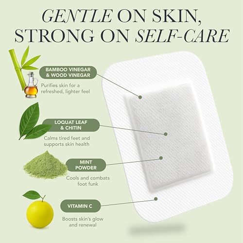 Ballotte Deep Cleansing Foot Pads for Men & Women - 30 Pack, Nightly Detox & Relaxation