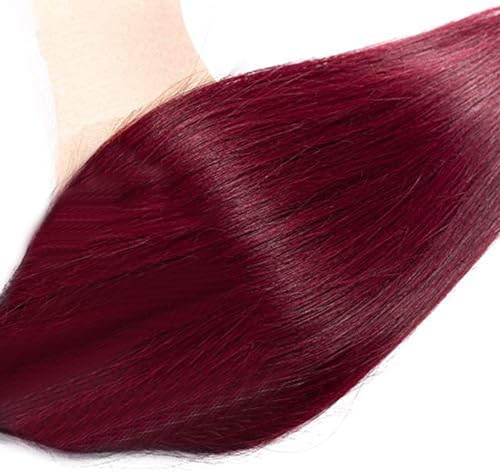 Brazilian Virgin Human Hair Bundles 99J Burgundy Straight Wave 8-30 Inch