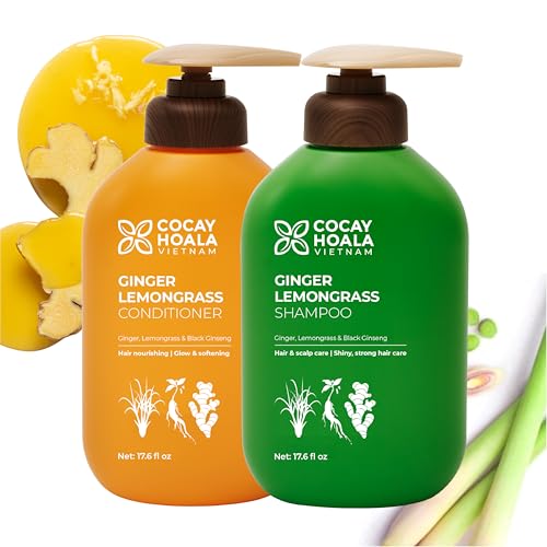 Ginger Shampoo & Conditioner Set for Thinning Hair - Herbal Hair Care, 2 Pack