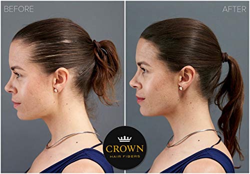 CROWN TWENTY1 Hair Building Fibers - 2 x 28g Black Hair Concealer for Thinning Hair