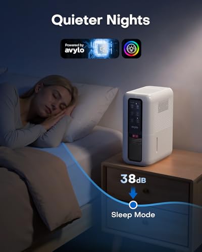 Avylo White Dehumidifier with 70oz Tank, Auto Shut Off & Anti-Frost System