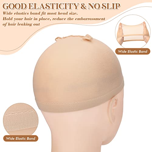200 Pcs Elastic Nylon Wig Caps for Women & Men - Breathable, Adjustable & Comfortable Hair Cover