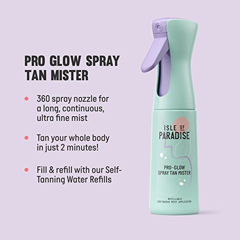 Isle of Paradise Self Tanning Water, Dark (Bronzed Glow) + Pro Glow Spray Tan Mister