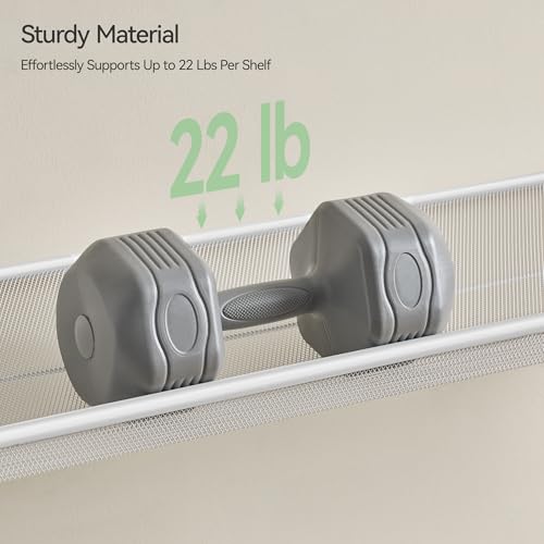 8-Tier Metal Shoe Rack Organizer - White, Heavy Duty Shoe Storage Shelf for Garage, Entryway, Closet - Holds Up to 40 Pairs