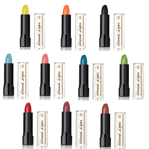 Color Changing Lipstick Set - Long Lasting pH Reactive Lip Colors (Pack of 10) - Mood Lips