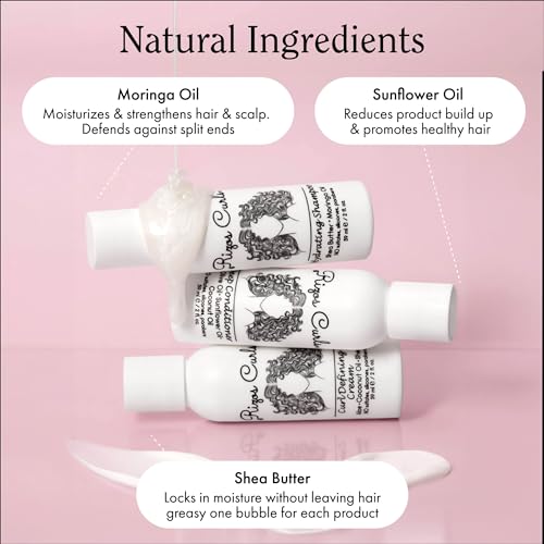 Travel Curl Kit - Hydrating Shampoo, Deep Conditioner & Curl Cream - 3 Pack 2oz - All Curl Patterns