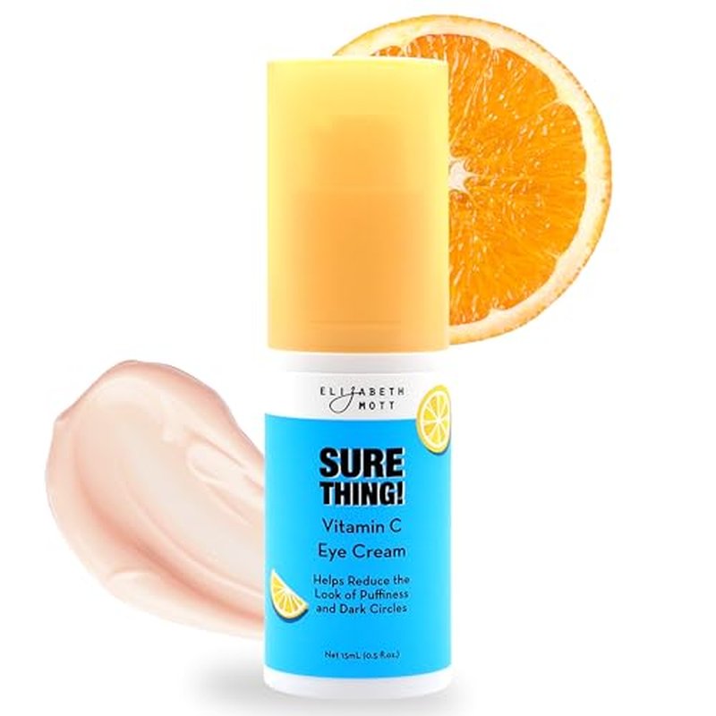 Elizabeth Mott Sure Thing Vitamin C Eye Cream ? Hydrating & Brightening Eye Treatment for Dark Circles and Puffiness ? Vegan, Fragrance-Free, Cruelty-Free Skincare ? 15ml (0.5oz)