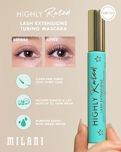 Milani 2-Pack Lengthening Tubing Mascara - No Smudge, Black, 0.35 Fl Oz Each