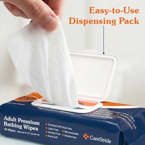 Adult Disposable Washcloths Pack of 10 - Extra Large, Plant-Based, Ultra Soft for Elderly & Incontinence Care