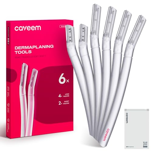 Dermaplane Razor for Women, Dermaplaning Tool - Face Razors for Women and Men, Eyebrow Trimmer and Facial Hair Removal Shaver, Gentle Exfoliation Blades Epilator for Men (6 Count)