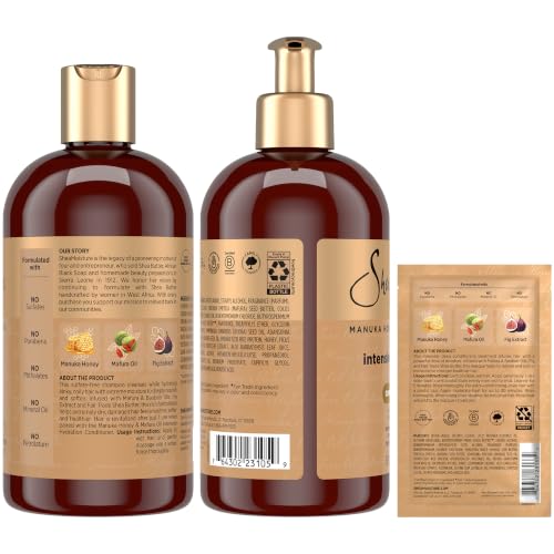 SheaMoisture Shea & Manuka Honey Shampoo & Conditioner Set 13 Oz Each - Pack of 2