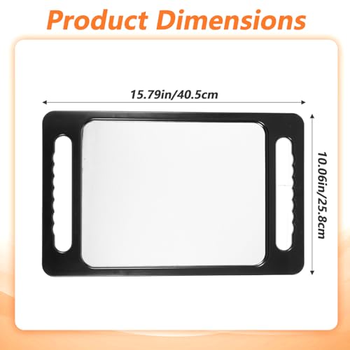 Hpmjz 2 Pack Unbreakable Large Handheld Makeup & Salon Mirror with Double Handles