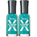 Sally Hansen Xtreme Wear Nail Polish, Streak-Free, Shiny Finish, Long-Lasting Nail Color, Jazzy Jade, 0.12 fl oz (Pack of 2)