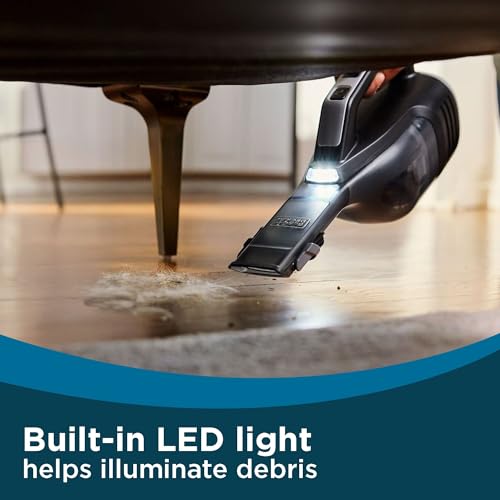 New Reveal Handheld Cordless Vacuum with LED Light, Long Runtime, Crevice Tool