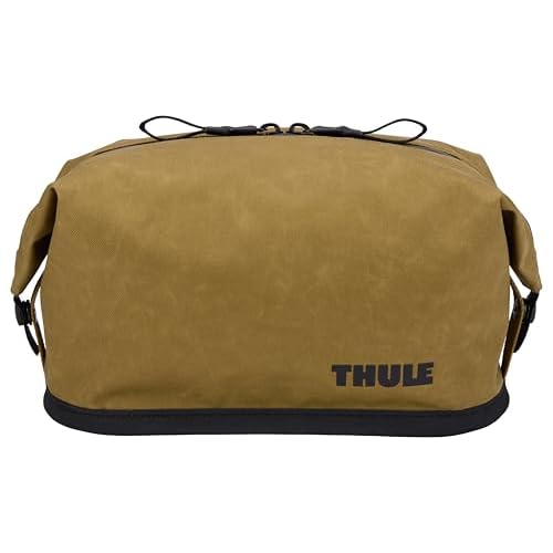 Thule Aion Toiletry Bag - Water-resistant bag for toiletries, makeup & shaving essentials - Removable liquids bag included - Easy to clean - Snap loop for easy hang - Waxed, PFC-free fabric