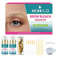 Eyebrow Color Lightening Cream, Brow Bleach Cream Kit Lighten Dark Brow Color, 5 Application Kit
