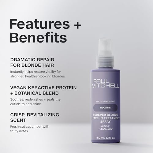Bleach Damage Repair Hair Spray - Shine & Strength for Lightened Hair, 5.1 fl oz