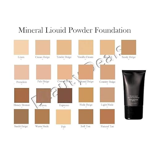 Mineral Liquid Powder Foundation Broad Spectrum SPF 15 Pack of 2 (Porcelain)