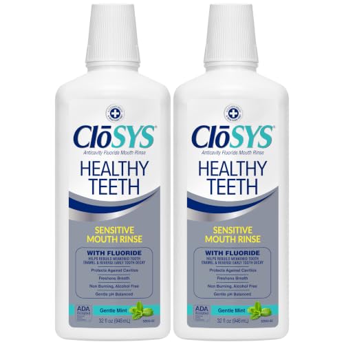 CloSYS Silver Healthy Teeth Oral Rinse - 32 Fl Oz Pack of 2