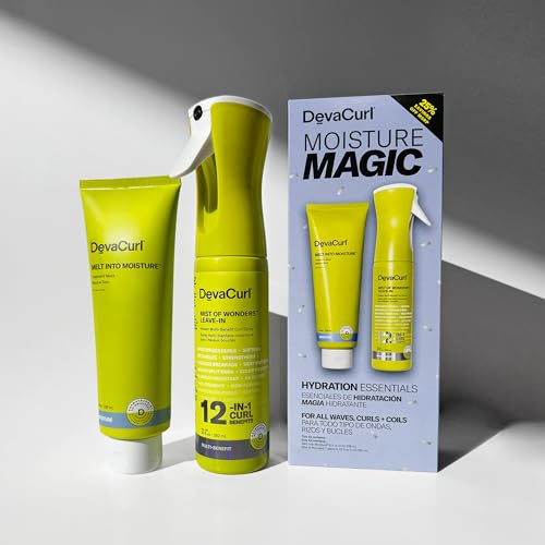 DevaCurl Curl Care Kit with Hydrating Mask & Leave-In Spray for Defined Curls