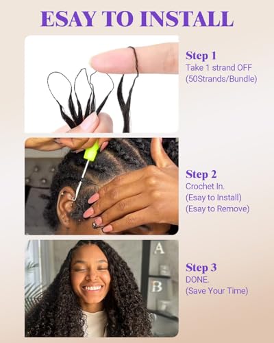 Natural Black Feather Crochet Hair Extensions 16 Inch 120g - Knotless & Pre-Looped
