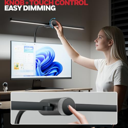 Honeywell HJ4 Desk Lamp with Clamp - Sunturalux Black LED Office Light