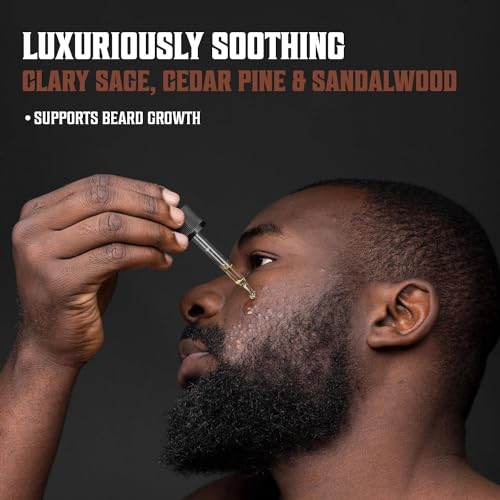 Beard Oil Set - 3 Pack with Sandalwood, Cedar & Pine, Clary Sage - 1 oz Each