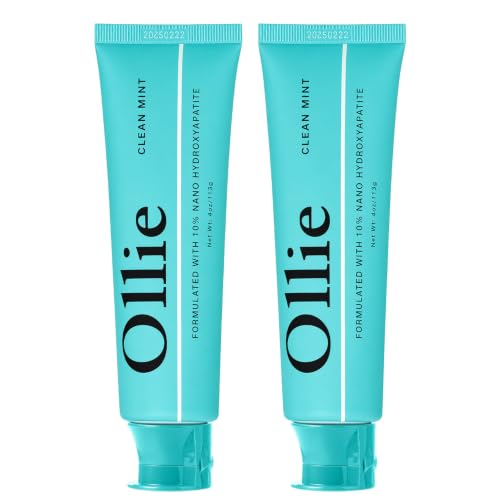 Ollie Nano Hydroxyapatite Fluoride-Free Toothpaste 4oz Mint Pack of 2