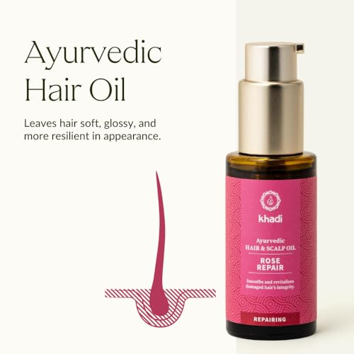 Rose Repair Hair Oil for Damaged, Dry & Split Ends - Natural & Vegan, 1.69 fl oz