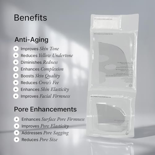 House of B Glow Glutathione 2-Step Face & Neck All-in-One Film, Dual-Care Set for Wrinkle Reduction & Skin Tone Enhancement, Shine Your Light with 3 Counts Korean Mask
