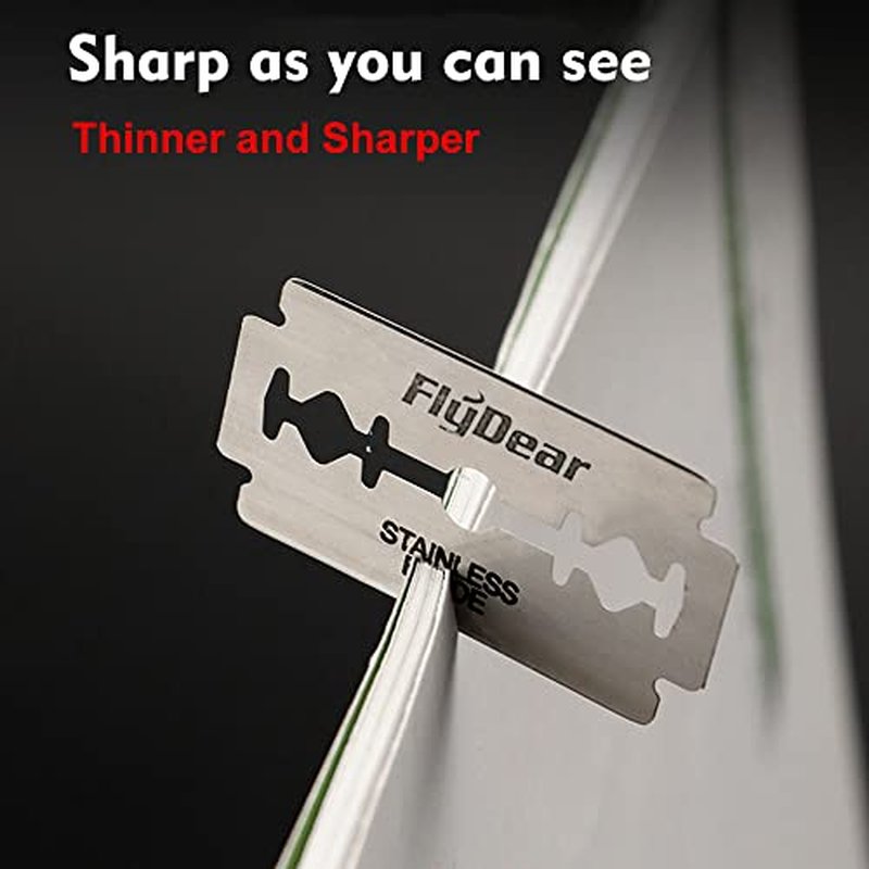 100 Count Double Edge Razor Blades - Men's Safety Razor Blades for Shaving - Platinum Stainless Steel Double Razor Shaving Blades for Men for a Smooth Clean Shave