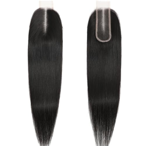 AUTTO 20in 2x6 HD Lace Closure Transparent Skinlike Straight Human Hair Pre-Plucked Natural Hairline