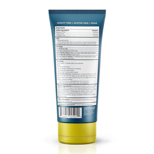 Oars + Alps Sunscreen Body Lotion for Everday Use, SPF 35 Body & Face Sunscreen Lotion, Infused with Aloe Leaf & Vitamin E, No White Residue, Water & Sweat Resistant, All Skin Types, Lightweight, 6oz