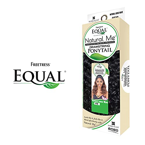 Natural Me Wavy Drawstring Ponytail Wig - Off Black 1B