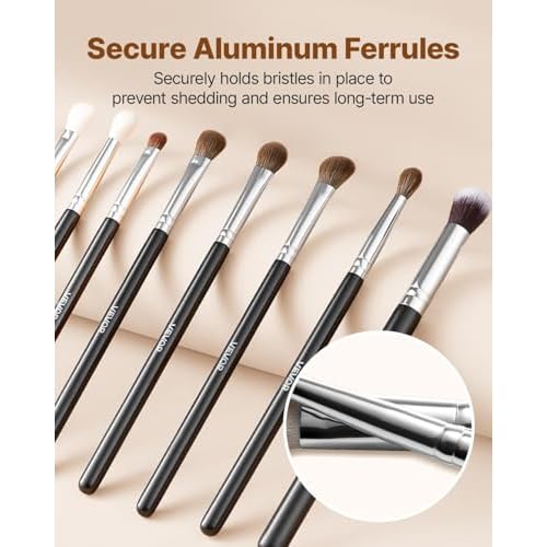VEVOR 34-Piece Makeup Brush Set, Professional Makeup Brushes Kit for Foundation Blending Eyeshadow Concealer Blush - with Soft Bristles, Ergonomic Wood Handle, Travel-Friendly Case Included